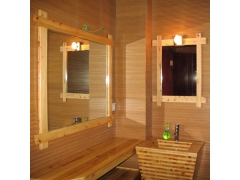 生态木应用于卫浴空间装饰效果图